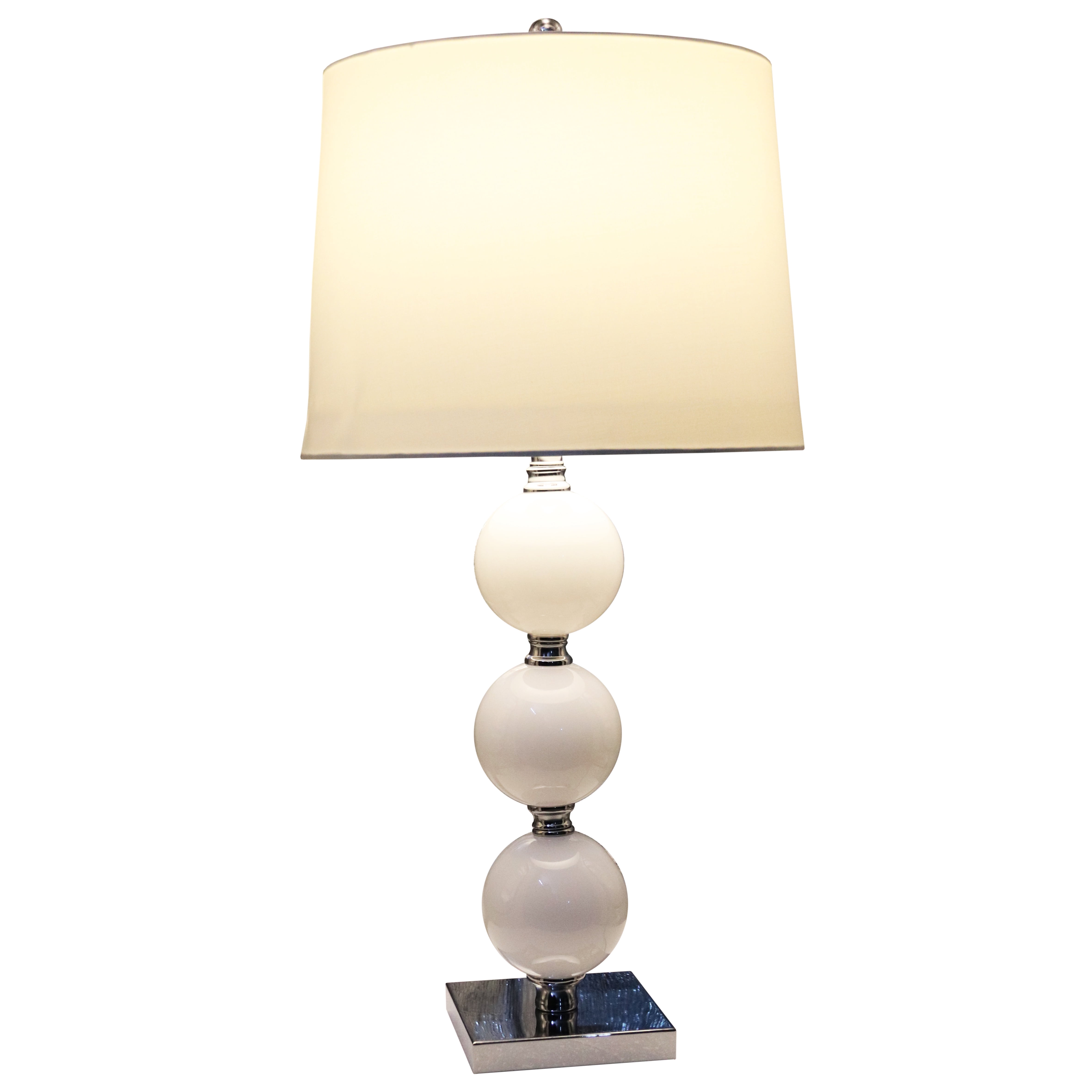 Abble Modern 2pcs Crystal Table Lamps Set with Beige Lamp Shade for Living Room and Bedroom