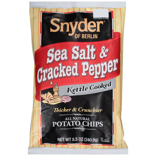 Snyder of Berlin Sea Salt & Cracked Pepper Kettle Cooked Potato Chips 8