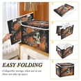 thumbnail image 4 of Foldable Fabric Storage Bin With Handle Collapsible Basket Box Storage With Lid Organizer Skull Pumpkins, 4 of 7