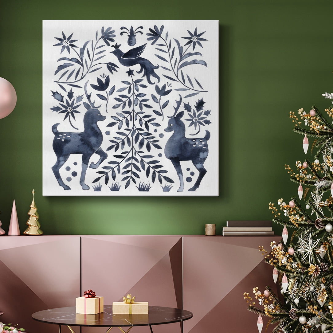 Otomi Inspired Christmas IV- Gallery Wrapped Canvas