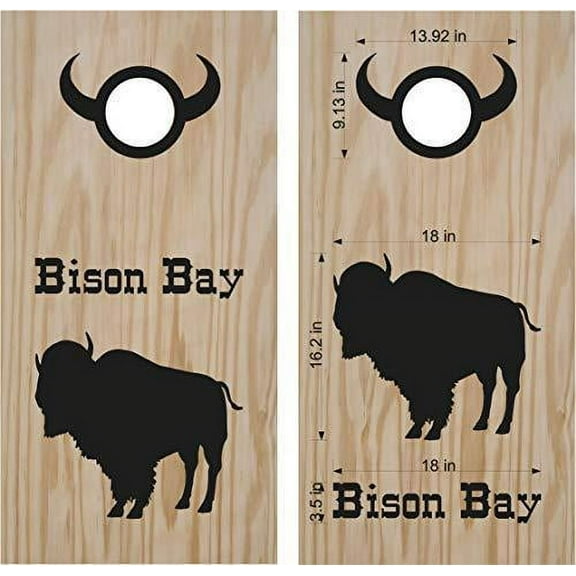 Buffalo Bison Animal Cornhole Board Decals Stickers Both Boards