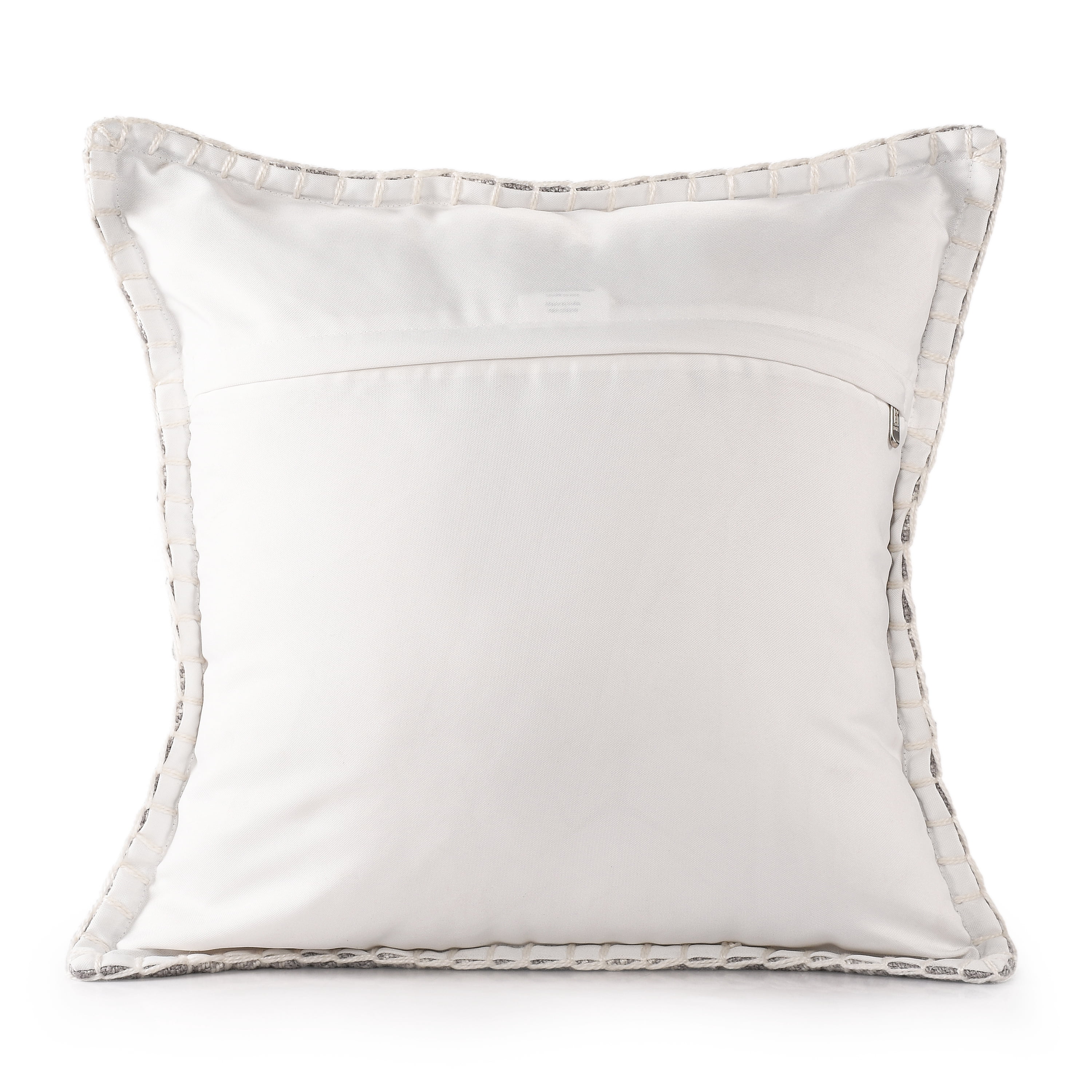 Harlow Hill Eva 20" x 20" Light Gray/Ivory Plaid Performance Adult Decorative Throw Pillow Cover