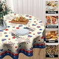 thumbnail image 4 of 4th of July Tablecloth Patriotic American Flag Round Tablecloth 60 Inch Independence Day Memorial Day Table Cloth for Farmhouse Kitchen Decor Polyester Fabric Table Covers for Party Outdoor Camping, 4 of 6