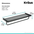 thumbnail image 2 of KRAUS Stelios Bathroom Shelf with Towel Bar, Matte Black Finish, 2 of 7