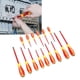 thumbnail image 1 of JUEGO DE DEMORNILADOR DE Electricista aislado, Tamaña versátil de Larga duración de rendimiento de Larga duración juego de desestornillador aislado 15pcs 1000V para vehiculo, 1 of 7