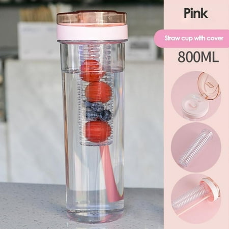

Drinking Cup With Lids And Straws 27Oz/800ml Smoothie Cups Iced Coffee Cup Reusable Water Bottle Skinny Tumbler for Juice/Smoothies/Tea/Milk