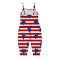 thumbnail image 3 of YunPes Girls Jumpsuit Summer Independence Day Clothing Strapless Personalized Printing Retro Comfortable Casual Jumpsuit Baby Girl Pineapple Clothes, 3 of 7