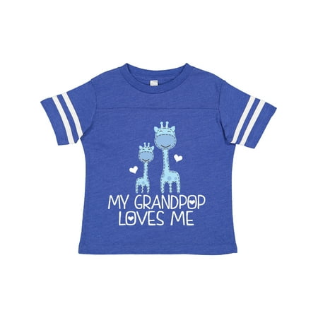 

Inktastic Grandpop Loves Me Boys Giraffe Grandson Boys Toddler T-Shirt