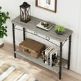 thumbnail image 3 of M optimized Console Table, Retro Sofa Table with Storage, 2 Tier Entryway Table, Behind Couch Table for for Living Room, Entryway, Hallway, Foyer, 3 of 8