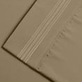 thumbnail image 3 of Superior 4-Count Taupe Embroidered Microfiber Sheet Set, Full, 3 of 6