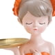 thumbnail image 4 of Estatuilla de escritorio Estatuilla de Niña Que Sostiene La Escultura de La Bandeja de Almacenamiento para La Sala de Estar Del Dormitorio , Naranja Fanmusic Estatuilla de escritorio, 4 of 7
