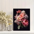 thumbnail image 2 of Pink Peony Hydrangea Canvas Print Wall Art for Living Room Bathroom Office Foyer Hallway, 2 of 8