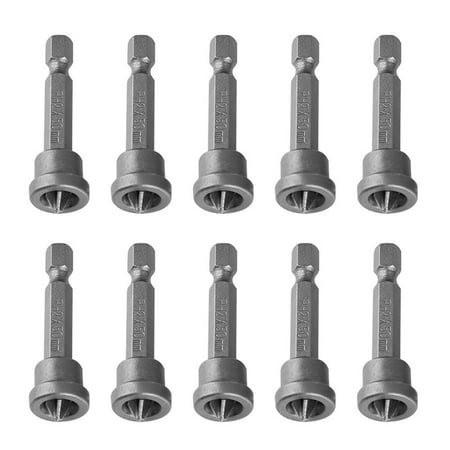 

10Pcs 50mm PH2 Hex Shank Magnetic Screwdriver Bits Set for Drywall Plasterboard Locating