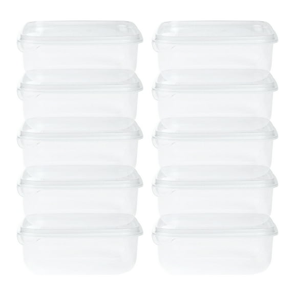 REGALWOVEN 1 Pack Food Storage Containers with Lids, Plastic Meal Prep, Leakproof Lunch Box Transparent 5.3*5.3*2.1 in