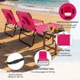 thumbnail image 6 of Gymax 2PCS Folding Face Down Tanning Chair Beach Lounge Chair w/ Face Hole Pink, 6 of 10