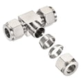 thumbnail image 5 of Unique Bargains 12mm OD Tube 3 Way Tee Union Stainless Steel Quick Connect Compression Fittings, 5 of 5