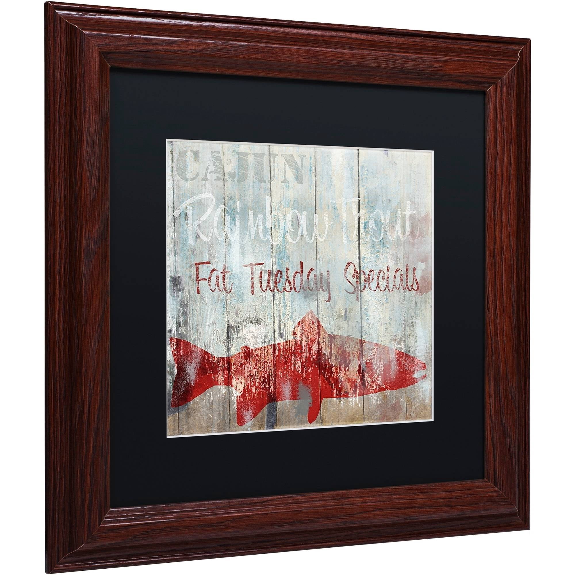 Trademark Fine Art "New Orleans Seafood III" Canvas Art by Color Bakery Black Matte, Wood Frame