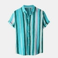 thumbnail image 3 of Camisas De Mezclilla Para Hombre Gire Casual Print Manga Collar Short Button Men's Daily Stmade Shirts Men Shirts (Sky Blue, XL), 3 of 6