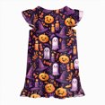 thumbnail image 7 of NOLDARES Girls Nightgowns Toddler Nightgown Halloween Cute Pajamas Dress Night Gowns for Kids Girl Clothes Girls' Sleepwear(N212-Purple), 7 of 7