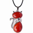 thumbnail image 1 of SharkTRUE Unique Cat-Shaped Natural Crystal Pendant: Playful Sophistication & Authentic Craftsmanship, 1 of 8