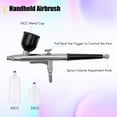 thumbnail image 2 of Mistaha Kit Aérographe Multifonctionnel avec Compresseur Brosse à Air Portable Réglé Double Action Pression Réglable à 5 Niveaux Max.25PSI, 2 of 8