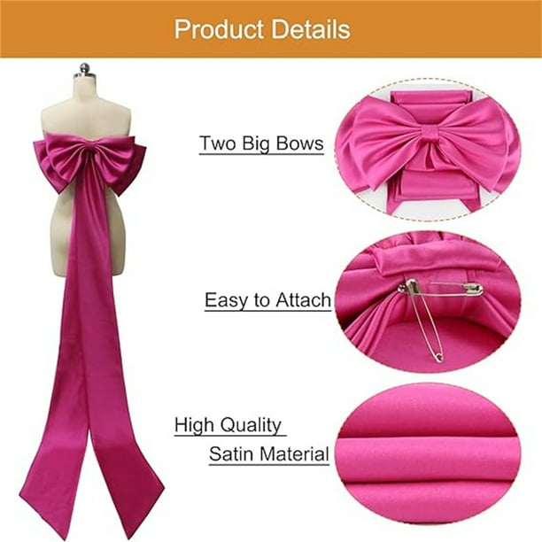 Hot Pink Extra Long Tail Bow Belt,59 display picture 3