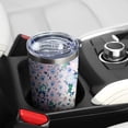 thumbnail image 5 of 20oz Tumbler with Lid and Straw Stainless Colorful Flowers Steel Vacuum Insulated Water Coffee Tumbler Cup, Double Wall Vacuum Insulated Travel Mug Reusable Tumblers for Ice Drinks, Hot Beverage, 5 of 7