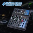 thumbnail image 2 of YaeCCC Mic Mixer Audio Sound Mixing Board, DJ Mixer Mixing Console for Karaoke with USB Slot (4 Channel), 2 of 5