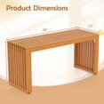 thumbnail image 3 of Springg Patio Acacia Wood Bench, 36” Outdoor All-Slat Wood Bench for 2 People, 800 lbs Capacity, Outdoor Backless Seating Furniture for Park, Garden, Yard, Porch (1,Teak), 3 of 9