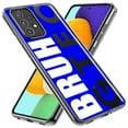 thumbnail image 2 of MUNDAZE Samsung Galaxy A32 Shockproof Clear Hybrid Protective Phone Case Blue Clear Funny Text Quote Bruh GTFO Cover, 2 of 5