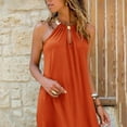 thumbnail image 2 of Charmgo Summer Dresses for Women, 2024 Women Halter Neck Beach Sleeveless Shift Above Knee Little Casual Dresses Midi Dresses for Women, Sundresses for Women 2024 Orange XXXL, 2 of 8