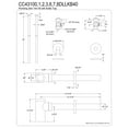 thumbnail image 2 of Kingston Brass CC43100DLLKB40 Trimscape Modern Plumbing Sink Trim Kit with Bottle Trap in Matte Black, 2 of 5