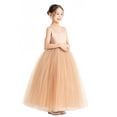 thumbnail image 3 of Ekidsbridal V-Neck Satin Flower Girl Dress Pretty Princess Ballroom Dance Christening Pageant Gown 522 6, 3 of 6