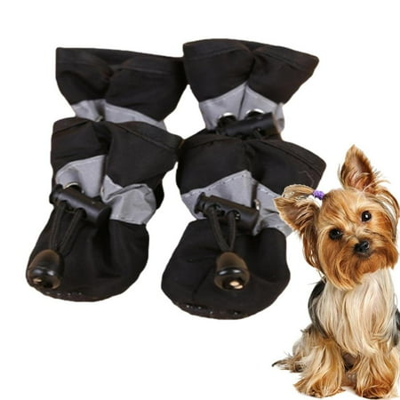 AITOCO Dog Shoes 4 PCS Dog Rain Boots Dog Shoes Dog Rain Boots with Adjustable Drawstring Soft Breathable Anti-Slip Dog Paw Protector for Small Medium Dogs and Cats grand