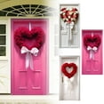 thumbnail image 7 of Large Valentines-Day Door Cover 6x2.9 Ft Happy Valentine's Day Banner Decorations Romantic Hearts Love Hanging Background for Indoor Outdoor Valentines Day Home Door Banner Party Supplies, 7 of 7