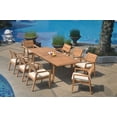 thumbnail image 5 of Grade-A Teak Dining Set: 8 Seater 9 Pc: 94" Rectangle Table And 8 Vellore Stacking Arm Chairs Outdoor Patio WholesaleTeak #51VL2009, 5 of 6