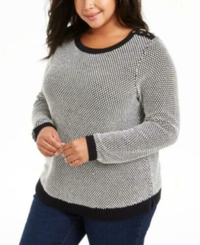 Charter Club Womens Plus Button-Trim 
