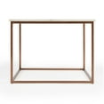 thumbnail image 6 of Butler Holland 24"W Square Genuine Marble and Metal Coffee Table - Ivory, 6 of 9