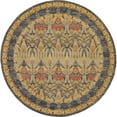 thumbnail image 1 of Unique Loom Tapis Design de Bordure Edinburgh 8' x 8' Rond Bleu/beige, 1 of 10