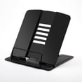 thumbnail image 1 of TFixolPortable Metal Book Stand Book Holder Adjustable 5 Angles Bookstand Document Holder Bookshelf Reading Accessories Tool for Music Book Document Textbook Kitchen Cookbook Recipe Tablet, 1 of 7