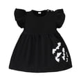 thumbnail image 3 of Likimi Toddler Kids Girls Hallowmas Dress Crew Neck Flutter Sleeve Halloween Graphic Print For Party Comfort Dresses Size 18-24 Months, 3 of 9