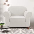 thumbnail image 2 of CHOK 2024 1-Piece Checks Stretch Sofa Cover Slipcover Couch Cover  Chair  Light Gray, 2 of 6
