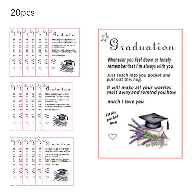 Pocket Hug Card For Graduation, Congrat Grads Pocket Hug Back Card, Blank For Pocket Card Hug Backing Pocket Hug Token,