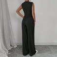 thumbnail image 5 of Laqbezok Women's 2-Piece Elegant Vest and Wide Leg Pants Set, Casual V-Neck Button Down Waistcoat and Trousers Outfit, Modern Business Casual Suit with Pockets, 5 of 6