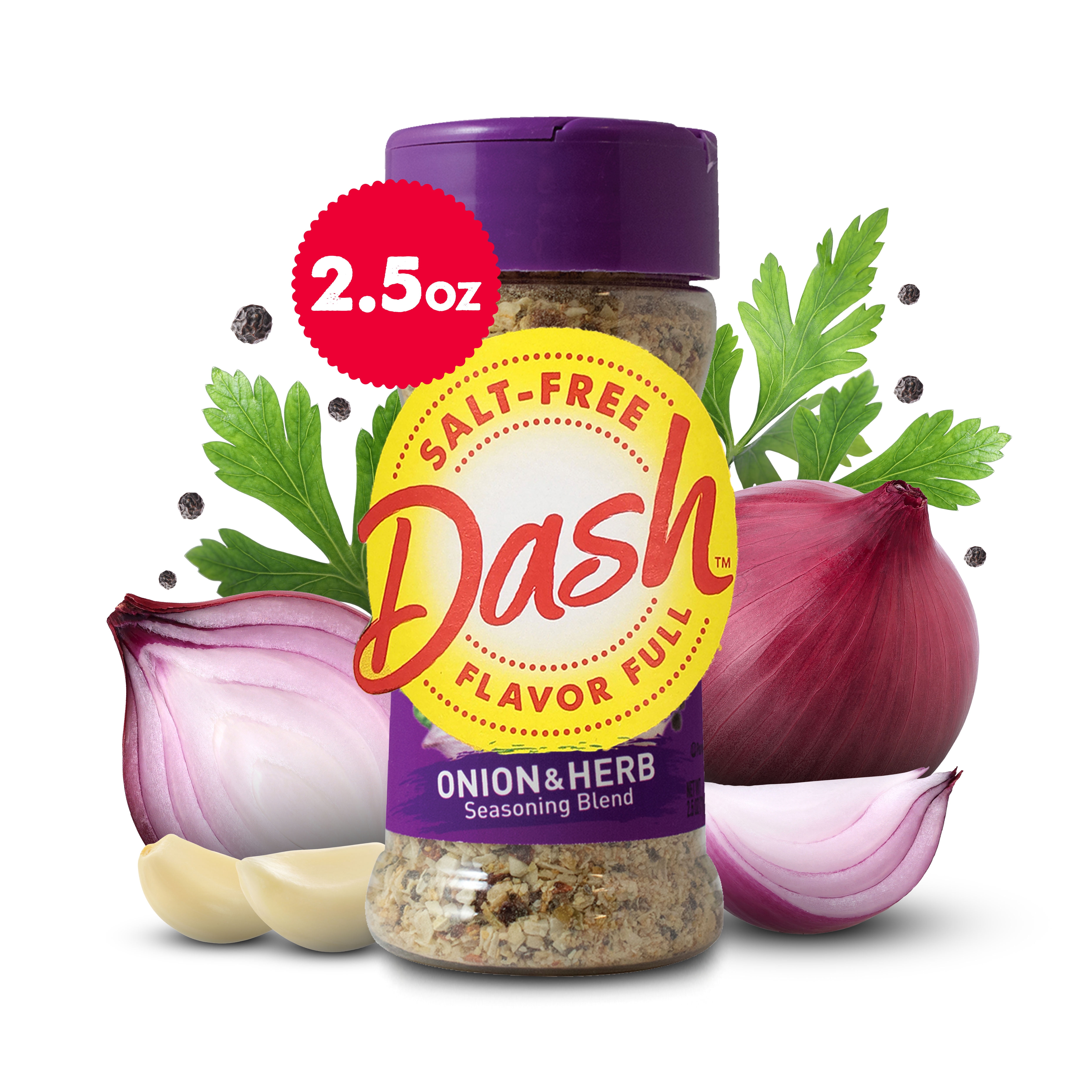 (8 pack) Dash Onion & Herb Seasoning Blend, Salt Free, Kosher, 2.5 oz