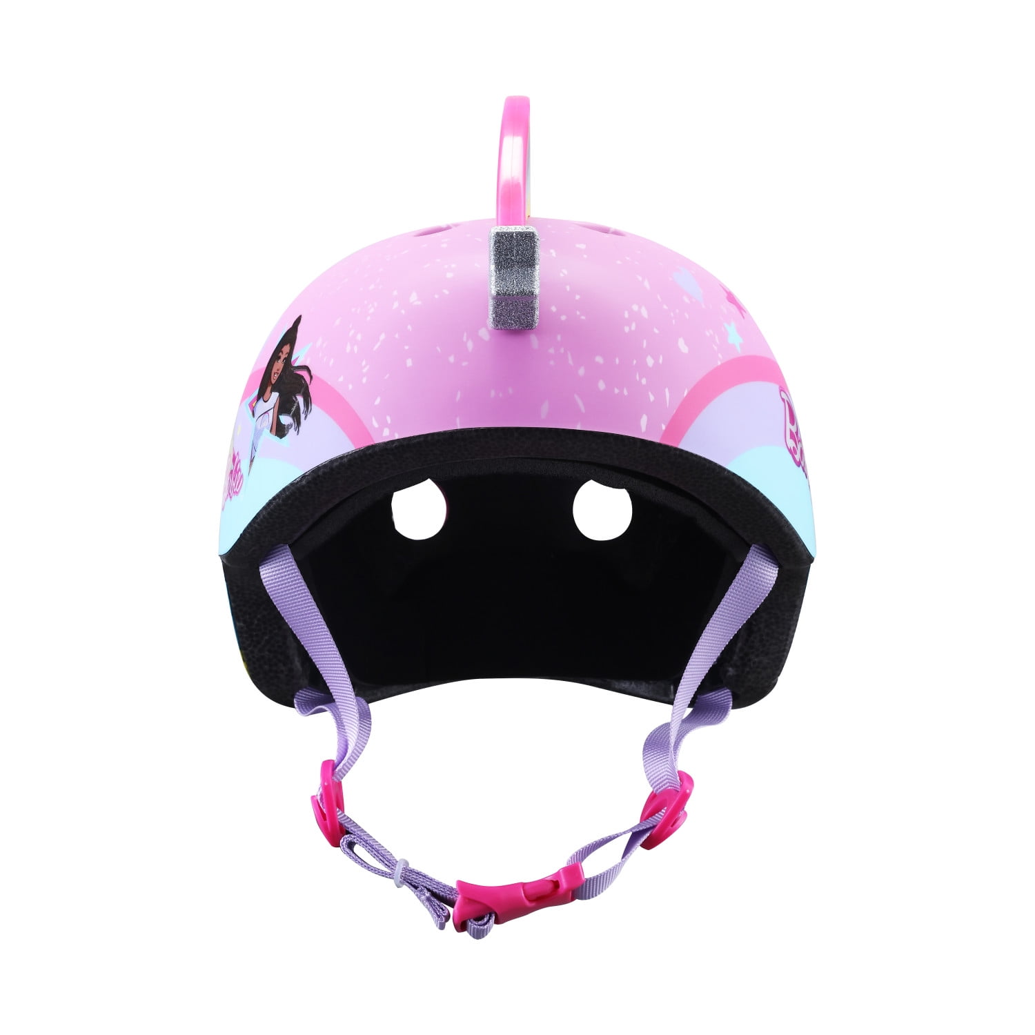 Barbie Rainbow Mohawk Kids Bike Helmet, 3D Helmet for Kids Ages 5+