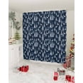 thumbnail image 3 of Navy Blue Christmas Shower Curtain, Xmas Tree Elk Christmas Waterproof Washable Boho Funny Cute Shower Curtains Set for Bathroom Farmhouse Bathtubs Decor with Hook, 36"Wx72"L, 3 of 7