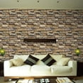 thumbnail image 4 of Wall Paper Brick Effect Self-adhesive Wall Sticker Home Decor Stone Contact Paper Faux Brick Stone Wall Paper Stick and Peel Self Adhesive Removable Backsplash Decor Waterproof, 4 of 6