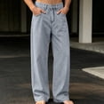 thumbnail image 2 of Cmfcve Baggy Jeans for Men Streetwear Vintage Wide Leg Loose Fit Casual Denim Pants Hip Hop Skater Carpenter Classic Jean Pants, 2 of 7