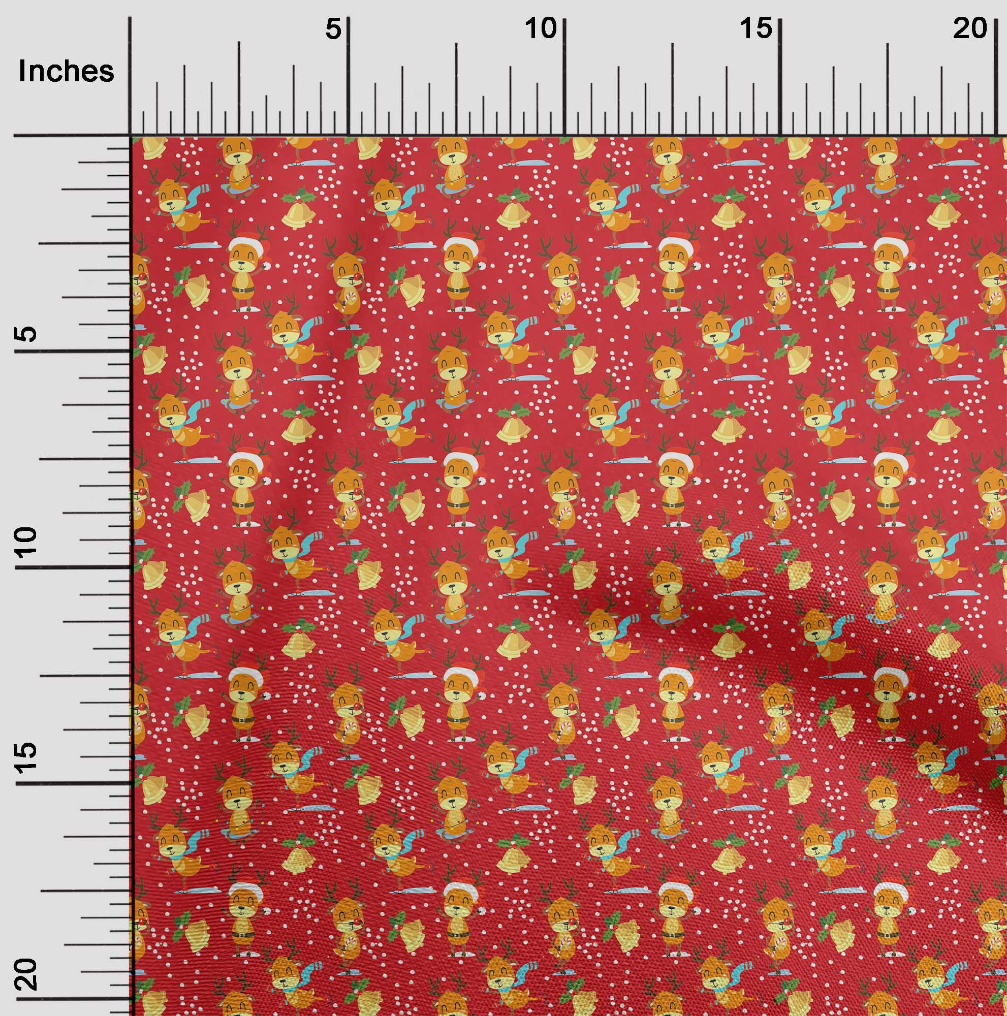 oneOone Cotton Jersey Red Fabric Merry Christmas Sewing Craft Projects Fabric Prints By Yard 58 Inch Wide-RWS